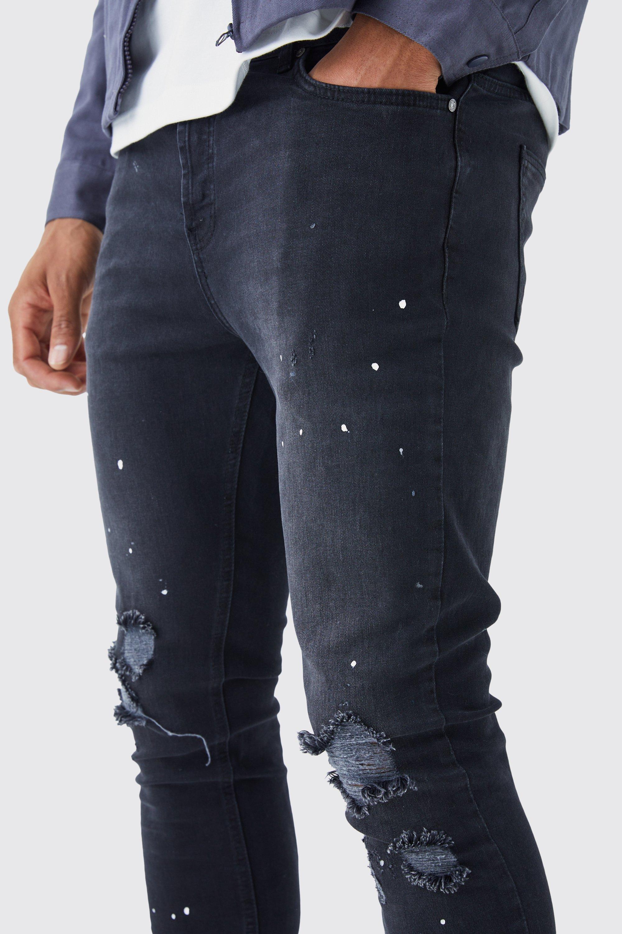 Zara men's sale paint splatter jeans